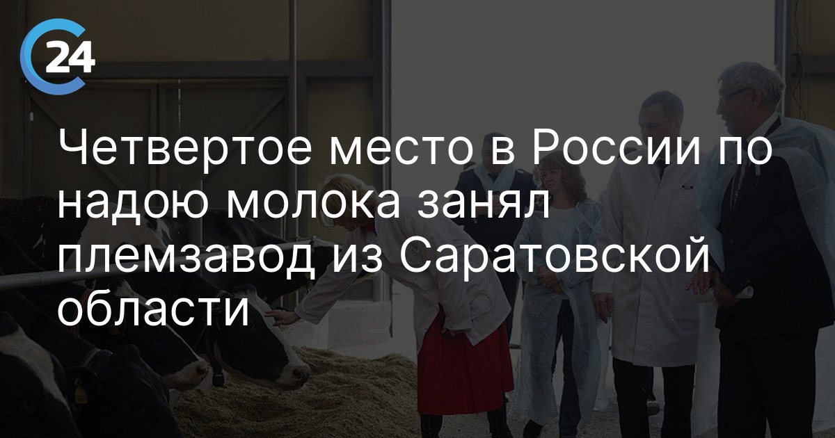 Четвертое место в России по надою молока занял племзавод из Саратовской области