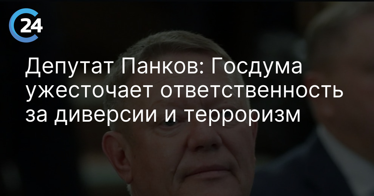 Депутат Панков: Госдума ужесточает ответственность за диверсии и терроризм