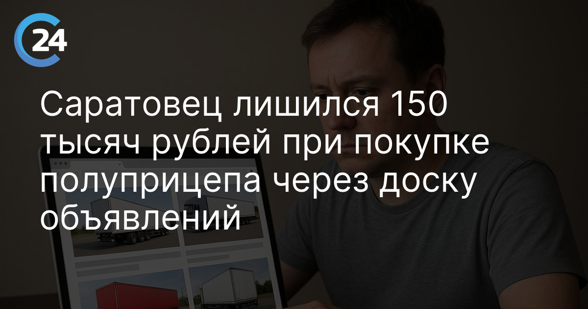 Саратовец лишился 150 тысяч рублей при покупке полуприцепа через доску объявлений