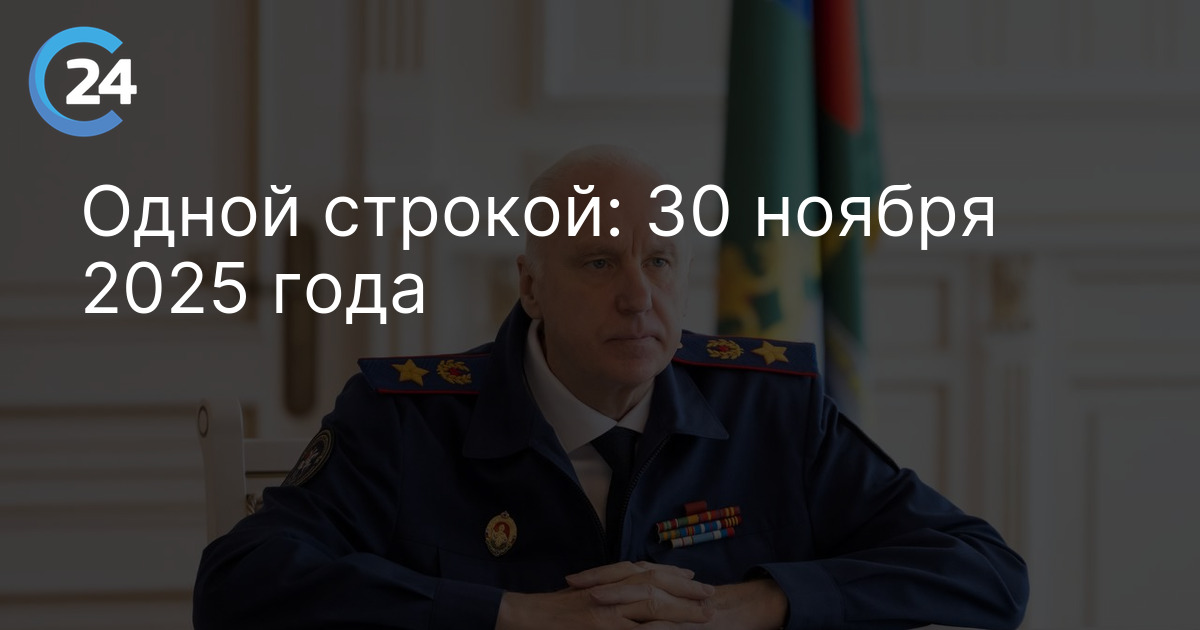 Одной строкой: 30 ноября 2025 года