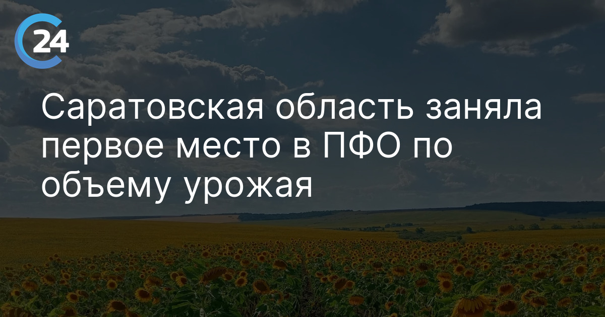 Саратовская область заняла первое место в Приволжском федеральном округе по объему урожая