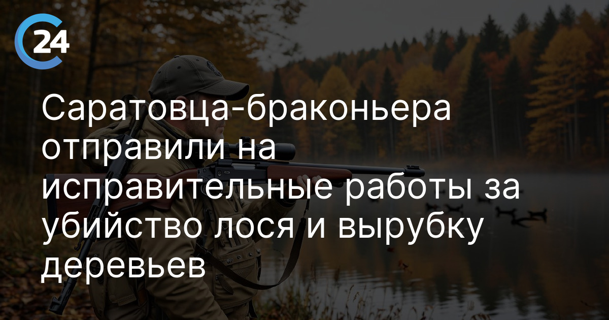 Саратовца-браконьера отправили на исправительные работы за убийство лося и вырубку деревьев