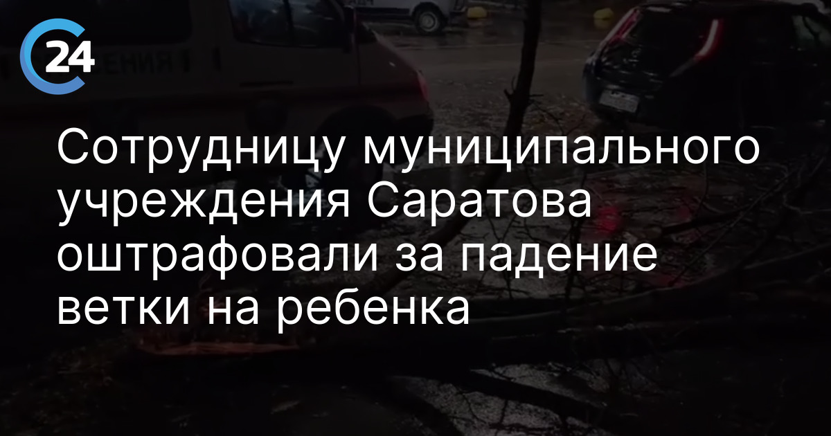 Сотрудницу муниципального учреждения Саратова оштрафовали за падение ветки на ребенка