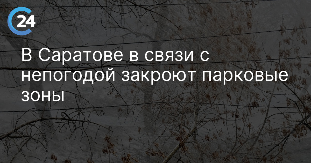 В Саратове в связи с непогодой закроют парковые зоны